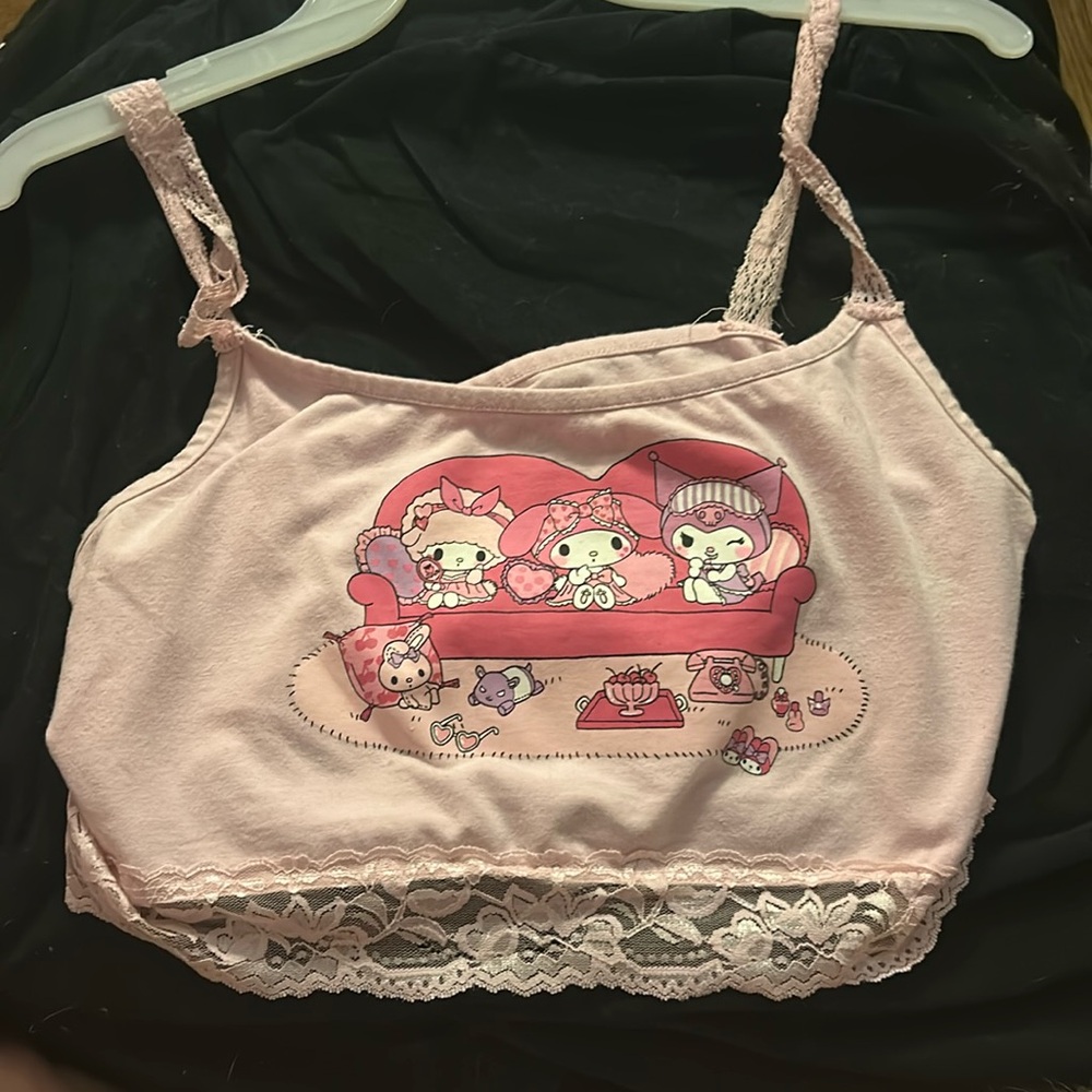 My Melody XL Crop Lace Top